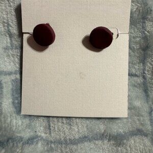Burgundy Polyclay Earrings
